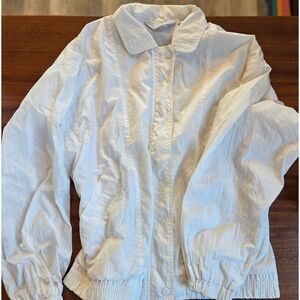 80s Pure White PERFECT condition zip windbreaker